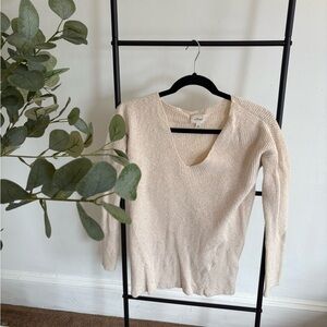 Cream V-Neck Sweater